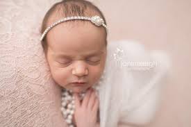 Dainty Rhinestone Baby Headband: Newborn Photo Prop