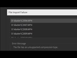 But with a how to fix adobe premiere pro file not supported have you tried to import a video file and get the error the file has no audio or video streams ? The File Has An Unsupported Compression Type Premiere Pro Mp4 Vs Mts