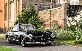 Download Wallpapers Mercedes Benz 300sl 1954 Roadster Retro Sports Car Black 300sl German Cars Mercedes Besthqwallpapers Com Mercedes Benz Convertible Bmw Classic Cars Benz