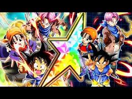 Amazing 100 Rainbow Star Lr Gt Goku Trunks Pan Showcase Dbz Dokkan Battle Youtube
