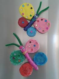 Bricolage de paques pour tout petit, oeuf en carton ondulé repeint à motifs géométriques en peinture colorée avec washi tape. Papillons Pate A Sel Fabrication De Fleurs En Papier Pate A Sel Bricolage Et Loisirs Creatifs