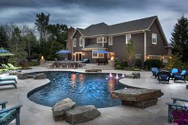 Rock Diving Board Backyard Pool Designs Swimming Pools Backyard Pool Designs