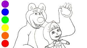 Mewarnai masha dari serial kartun masha and the bear. Menggambar Dan Mewarnai Masha And The Bear Youtube