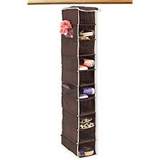 Coffee Linen 10 Pocket Household Essentials 66032 Hanging Shoe Storage Organizer For Closets