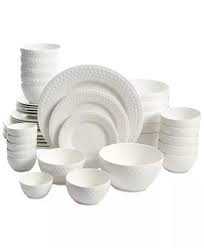 Gibson White Elements Fleetwood 42 Pc Dinnerware Set Service For 6 Created For Macy S Reviews Home Macy S Dinnerware Sets Dinnerware Set Dinnerware