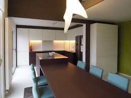 Cuisine Avec Ilot Central Sur Mesure En Mdf Laque Et Effet Bois Mobilier De Salon Meubles Sur Mesure Architecture Interieure
