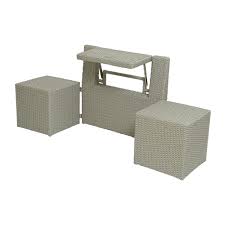 Both the table and chairs fold for easy storage. Buy Amara Outdoors Outdoor Foldable Table And Chair Set Grey Amara