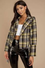 alma plaid moto jacket