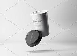 Flying Coffee Cup Mockup Mockup Coffee Cups Paper Coffee Cup