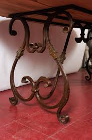 French Oval Metal Base Dining Table Metal Base Dining Table Wrought Iron Console Table Wrought Iron Dining Table