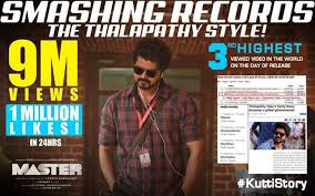 Kutty story song lyrics is the first single from upcoming tamil film master starring ilayathalapathy vijay in a lead role. Thalapathy Vijay S Kutty Story Becomes 3rd Most Viewed Youtube Video Ibtimes India