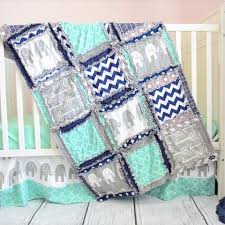 Crib bedding sets, 3 piece crib set for boys and girls, baby bedding sets. Safari Crib Bedding Mint Navy Gray A Vision To Remember