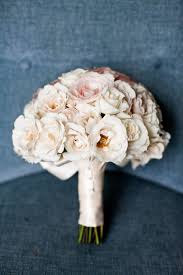 Bridal Bouquet In Light Pink And Cream With Ivory Ribbon Stem Wrap Bridal Bouquet Wedding Inspiration Wedding