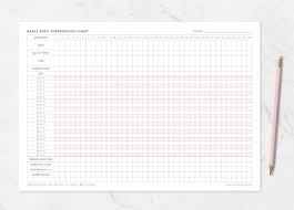 Basal Body Temperature Bbt Chart Printable A4 Size Celsius Ttc Cervical Fluid Fertility Tracking Ovulation Tracker