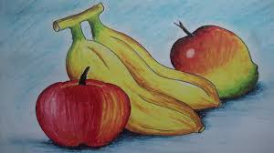 Rainy season drawing children playing contoh soal. How To Draw Fruits With Oil Pastel Oil Pastel Drawings Easy Fruits Drawing Oil Pastel