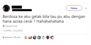 Kisah pergolakan rumahtangga pencetus ummah (pu) abu sufyan dan isterinya, hana azraa masih berpanjangan. Pu Abu Dan Hana Bercerai Netizen Ucap Padan Muka Oh Media