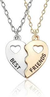 Best Friends Heart Pendant Necklace Friend Necklaces Bff Necklaces Broken Heart Necklace