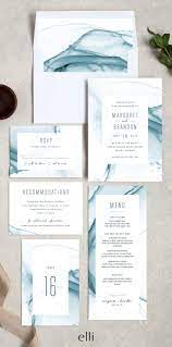Modern Wave Wedding Invitation Suite With Gorgeous Painterly Pattern Contemporary Wedding Invitations Nautical Wedding Invitations Wedding Invitation Design