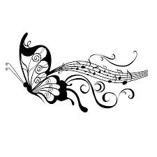 Music Staff Images Sticker Papillon Partition Dessin Papillon Dessin Et Dessin Musique