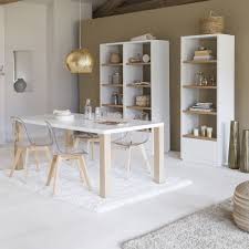 White Storage Tower Unit Maisons Du Monde Salle A Manger Blanche Et Bois Table A Manger Blanche Salle A Manger Blanche