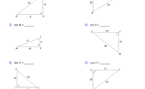 It lets us find the lengths of the sides when the degrees of its angles. Trigonometry Ratios In Right Triangles Worksheet Escolagersonalvesgui Cute766