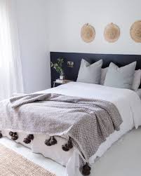 Painted Wall Bedhead Navy Blue Fresh Modern Bedrooms Homes To Love Nz Lazy Sundays By Audrey Fitzjohn Stylish Bedroom Headboard Alternative Bedroom Design