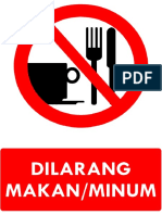 Kalau mau makan dan minum, pengunjung harus melakukannya sambil duduk. Dilarang Parkir Di Depan Loading Dock