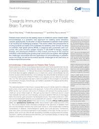 More children than ever are surviving childhood cancer. Pdf Towards Immunotherapy For Pediatric Brain Tumors