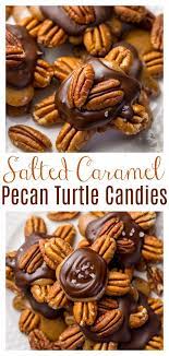 Easy Dark Chocolate Salted Caramel Pecan Turtles Recipe Pecan Turtles Caramel Pecan Salted Caramel