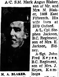 Warrant Officer Class II Mark Angus Blaker (1916-1943)