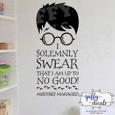 I Solemnly Swear That I Am Up To No Good Sticker I Solemnly Swear That I Am Up To No Good Mischief Managed Harry Potter Vinyl Wall Decal Approximate Sizes Small 22h X 1 Vinyl Wall Decals Wall Decals Mischief Managed