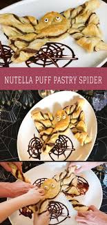 Nutella Puff Pastry Halloween Spider Dessert Youtube Lisa Burningham Puffpastry Spiderdessert Nutella Puff Pastry Nutella Spider Desserts