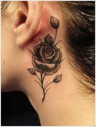 135 Beautiful Rose Tattoo Designs For Women And Men Rose Neck Tattoo Ear Tattoo Neck Tattoo