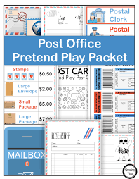 Pretend Play Post Office Growing Play Pretend Play Post Office Dramatic Play Preschool Pretend Play Printables
