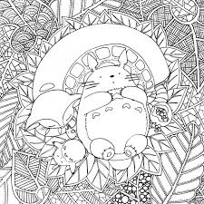 Detailed Doodle Art Of Totoro Coloring Pages For Adults Letscolorit Com Coloring Books Coloring Pictures Coloring Pages