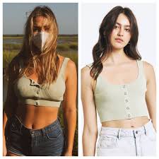 Where to buy clothes worn by sarah cameron (played by madelyn cline) on netflix's outer banks. Kendall And Kylie Snap Sweater Tank Top At Pacsun Com Sweater Tank Top Outer Banks Outfits Thrifted Outfits