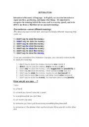 Welcome to esl printables, the website where english language teachers exchange resources: Intonation Worksheets