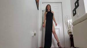 Double slit dress porn
