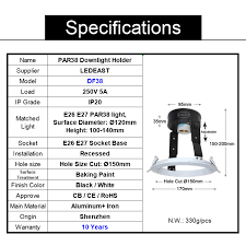 The 140 is a stroked version. High Quality Downlight E26 E27 Base Par38 Bulb Bracket Housing For Ceiling Light Trim Buy E26 Recessed Par38 Led Downlight Housing Hole Cut Size 150mm Par38 Lamp Housing Metal Housing For Led Lighting