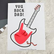 As you're browsing, consider what you'd like your child to learn in front of the screen, and what his interests are. Dad You Rock Card For Father S Day Printable Guitar Template