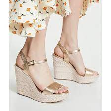 Michael Kors Shoes Michael Kors Jill Wedge In Pale Gold Sz 85 Poshmark
