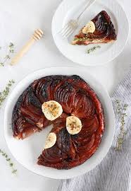 Goat Cheese And Red Onion Tarte Tatin Del S Cooking Twist Recette Tarte Tatin Recettes Saines Et Faciles Fromage De Chevre