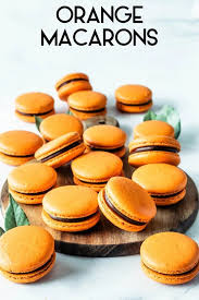 Orange Macarons Recipe In 2020 Macaroon Recipes Macarons Food