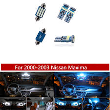 13pcs White Ice Blue Led Lamp Car Bulbs Interior Package Kit For 2000 2003 Nissan Maxima Map Dome Trunk Plate Light