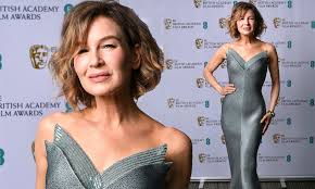 Renee zellweger by gotty · april 26, 2021. Bafta 2021 Film Awards Renee Zellweger Turns Heads In A Sculpted Pewter Coloured Dress Daily Mail Online