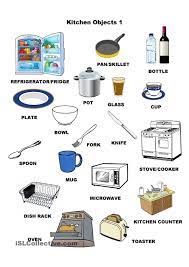 Kitchen Objects 1 English Vocabulary English Language Learning Vocabulary