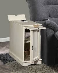 Cream Chairside End Table With Charging Station From Kirkland S End Tables Small End Tables Farmhouse End Tables