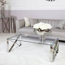 When typing in this field, a list of search results will appear and be automatically updated as you type. Zenn Contemporary Stainless Steel Clear Glass Lounge Coffee Table Picture Perfect Home