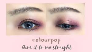 As you can see, you have some berry pops of color in here but it is a very as usual with colourpop, the shadows are of great quality and the palette is only $16. Best Seller Of Colourpop Give It To Me Straight Eyeshadow Palette Purple Eye Makeup Tutorial