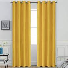 Singinglory velvet curtains yellow 52 x 96 inch blackout grommet window curtains 2 panels set for bedroom and living room. Amazon Com Yakamok Mustard Yellow Room Darkening Grommet Window Drapes Thermal Insulated Light Blocking Blackout Curtains For Bedroom 52wx84l 2 Panels Home Kitchen